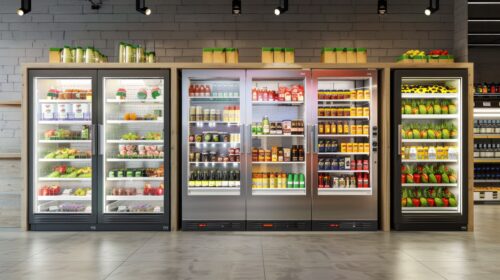 انواع محصولات فسادپذیر در قفسه فروشگاه‌ای زنجیره‌ای 